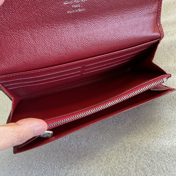 Louis Vuitton Red Leather Wallet with Chain - Picture 5 of 9